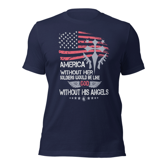 Fine Point Graphix America without Soldiers T-Shirt T-shirt Fine Point Graphix