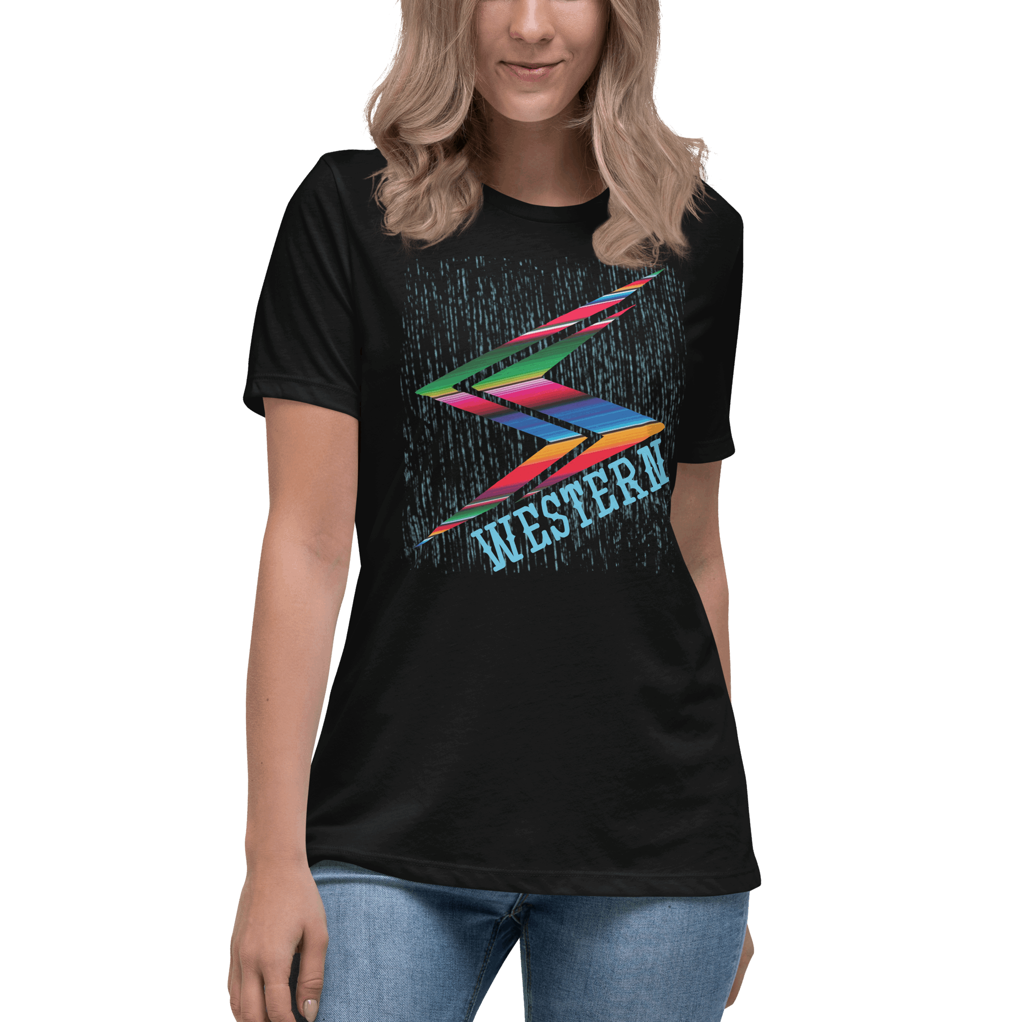 Western Lightning Bolt T-Shirt Fine Point Graphix