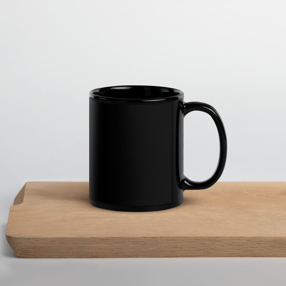 Fine Point Graphix Death before Decaf Black Glossy Mug  Fine Point Graphix