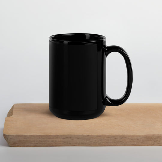 Fine Point Graphix Death before Decaf Black Glossy Mug  Fine Point Graphix