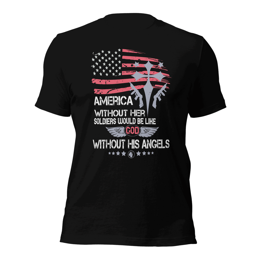Fine Point Graphix America without Soldiers T-Shirt T-shirt Fine Point Graphix